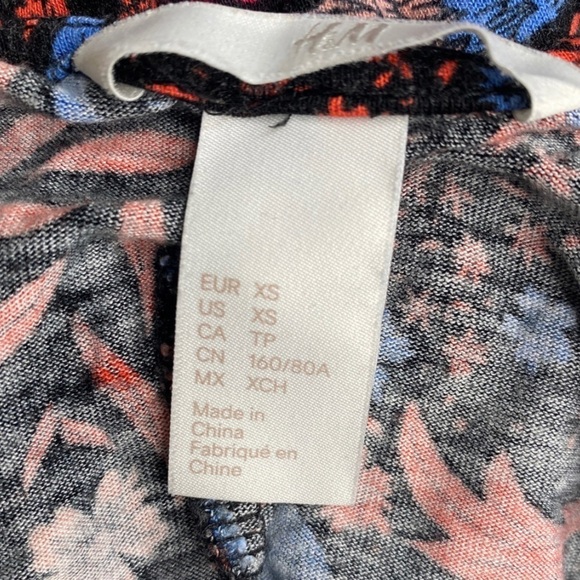 H&M Floral Sleeveless Tank Dress Sz XS - Picture 4 of 5